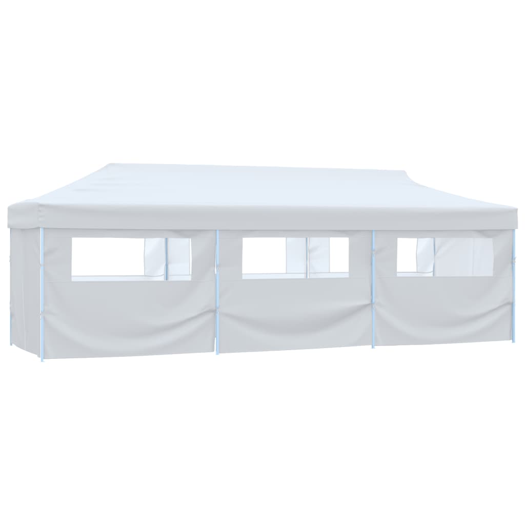Tenda Pieghevole PoP-Up Con 8 Pareti Laterali 3x9 M Bianca - Image 6