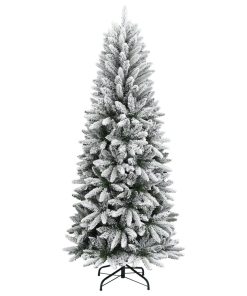 Albero Di Natale Artificiale Con Neve Floccata 210 Cm Pvc E pe