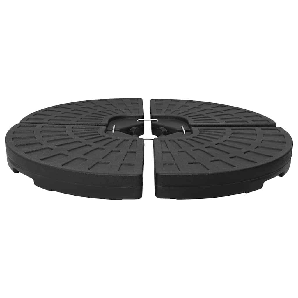 Base Per Ombrellone A Forma Di Ventaglio 4 Pz Nero - Image 5