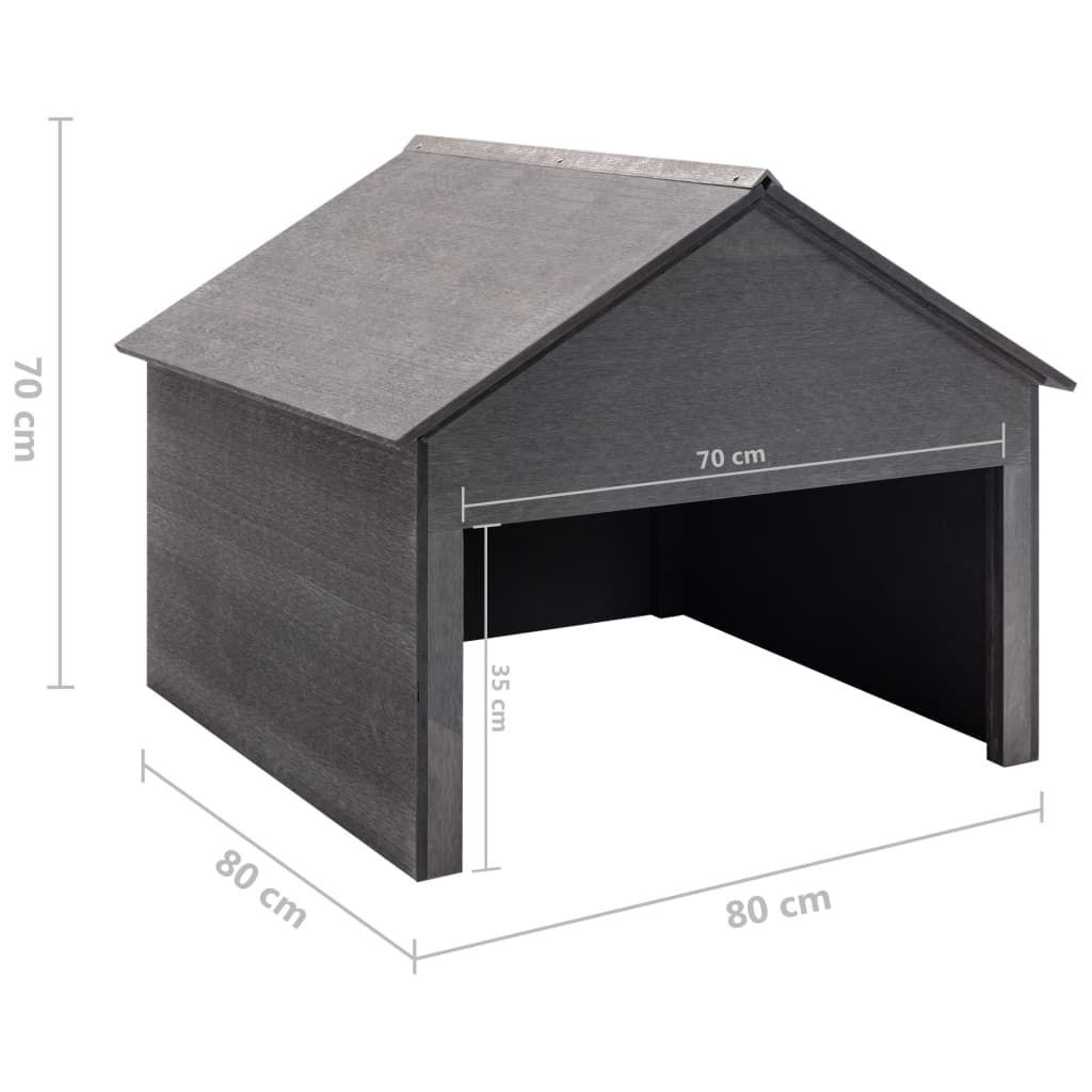 Casetta Per Rimessaggio Rasaerba Grigio 80x80x70 Cm In Wpc