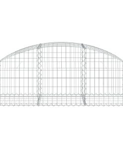 Cesto Gabbione Ad Arco 150x50x40/60 Cm Ferro Zincato