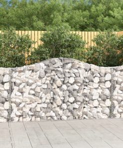 Cesto Gabbione Ad Arco 200x30x100/120 Cm Ferro Zincato