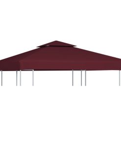 Copertura Superiore Per Gazebo A 2 Strati 310g/m² 3x3m Bordeaux