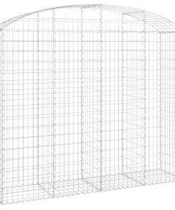 Cesto Gabbione Ad Arco 200x50x160/180 Cm Ferro Zincato