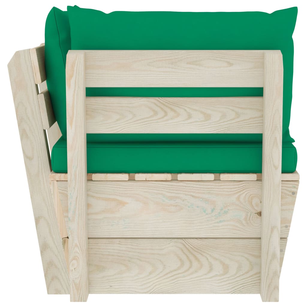 Divano Angolare Da Giardino Su Pallet E Cuscini Legno Di Abete