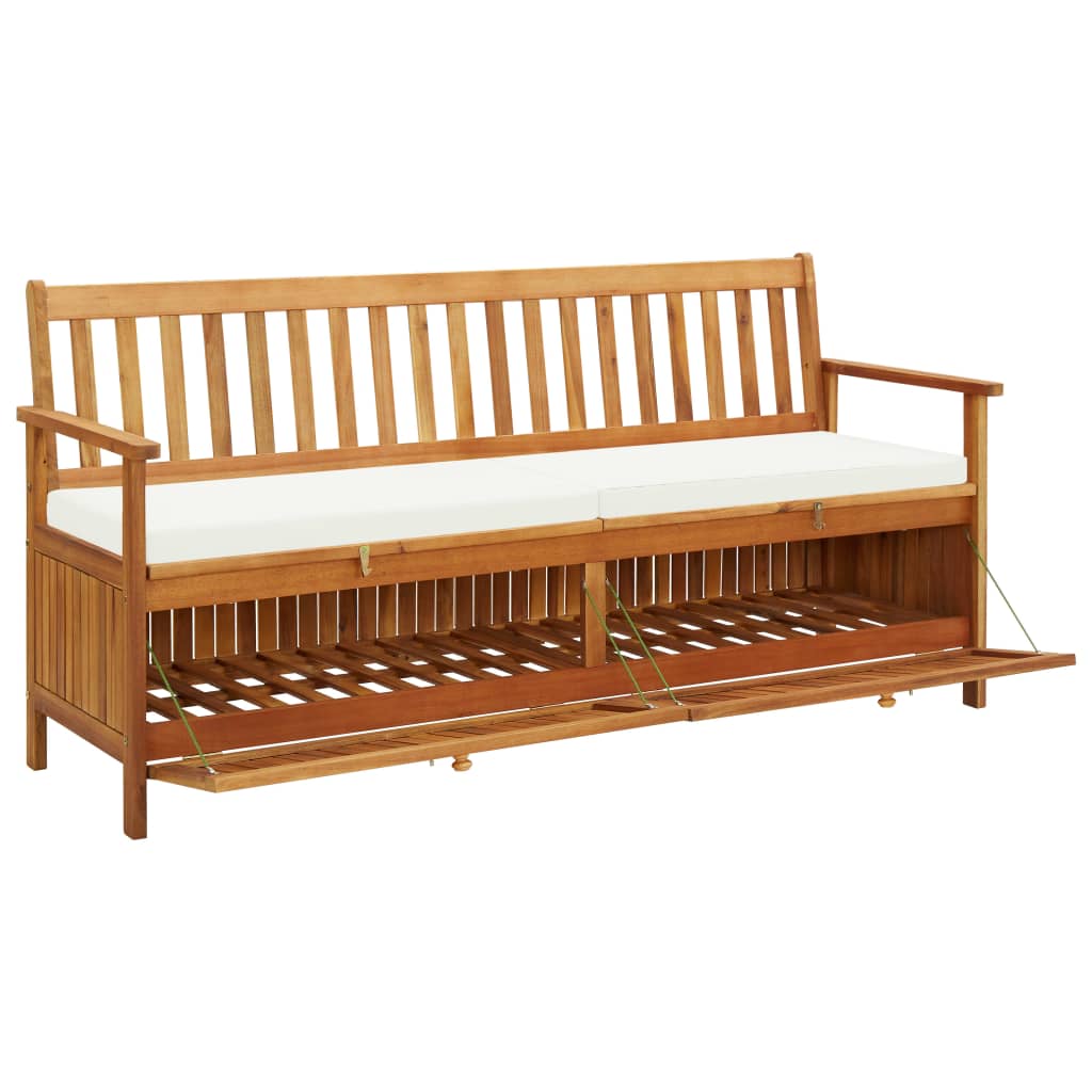 Cassapanca Con Cuscini 170 Cm Legno Massello D'acacia - Image 6