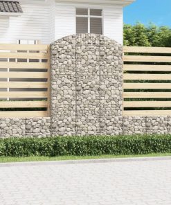 Cesto Gabbione Ad Arco 150x30x220/240 Cm Ferro Zincato