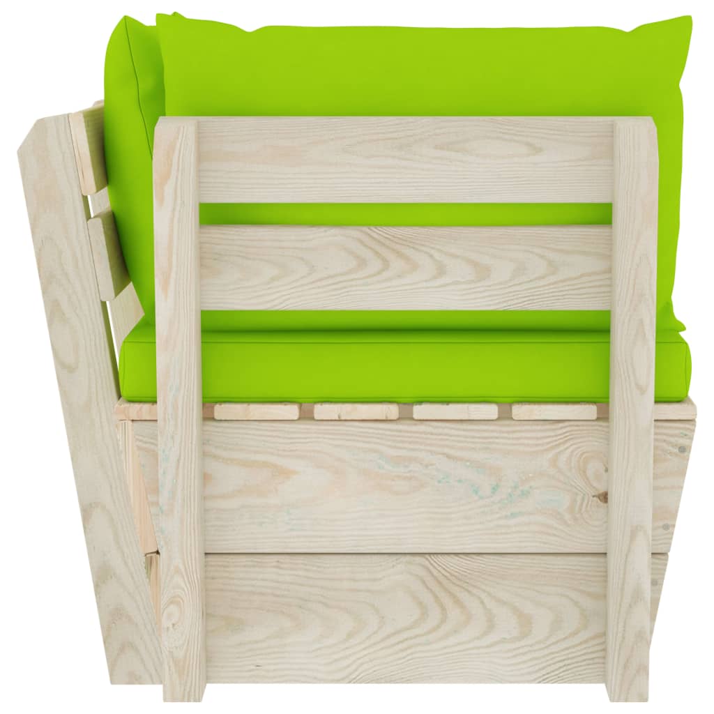 Divano Angolare Da Giardino Su Pallet E Cuscini Legno Di Abete
