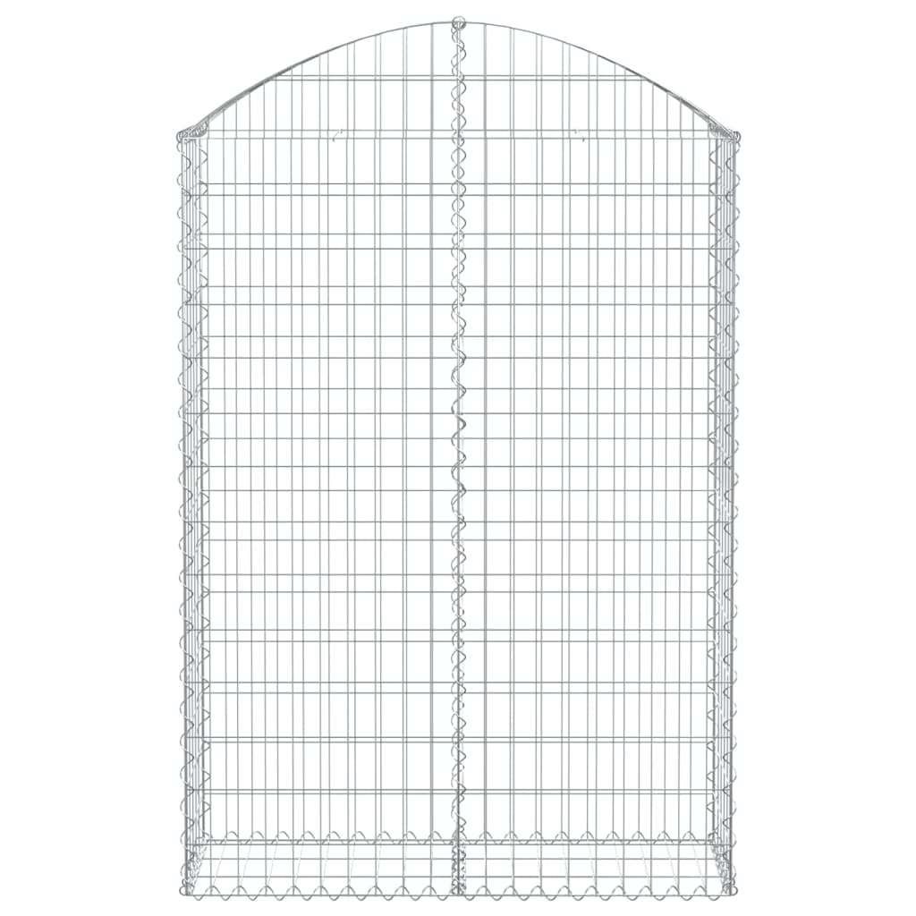 Cesto Gabbione Ad Arco 100x30x140/160 Cm Ferro Zincato