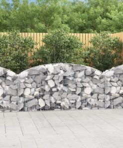 Cesto Gabbione Ad Arco 200x30x80/100 Cm Ferro Zincato