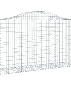 Cesto Gabbione Ad Arco 200x50x120/140 Cm Ferro Zincato