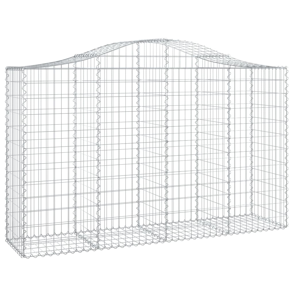 Cesto Gabbione Ad Arco 200x50x120/140 Cm Ferro Zincato
