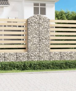 Cesto Gabbione Ad Arco 100x30x220/240 Cm Ferro Zincato