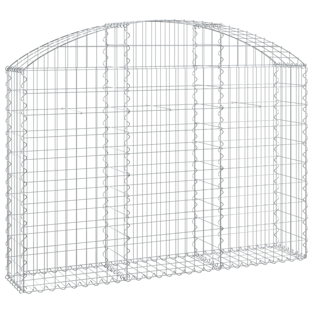 Cesto Gabbione Ad Arco 150x30x100/120 Cm Ferro Zincato