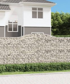 Cesto Gabbione Ad Arco 400x50x160/180 Cm Ferro Zincato