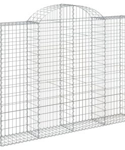 Cesto Gabbione Ad Arco 200x30x140/160 Cm Ferro Zincato