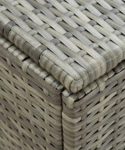 Baule Da Giardino In Polyrattan 180x90x70 Cm Grigio
