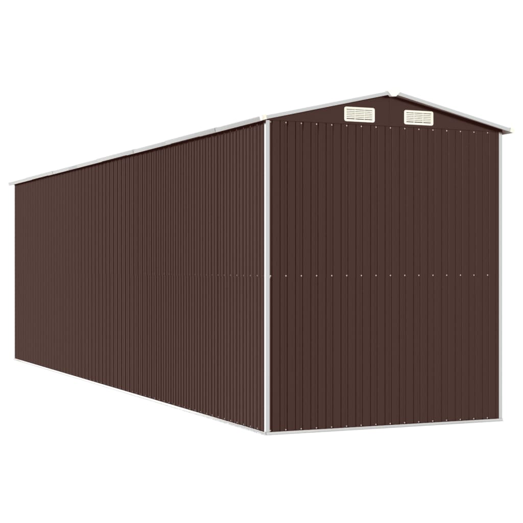 Capanno Da Giardino Marrone Scuro 192x689x223cm Acciaio Zincato - Image 5