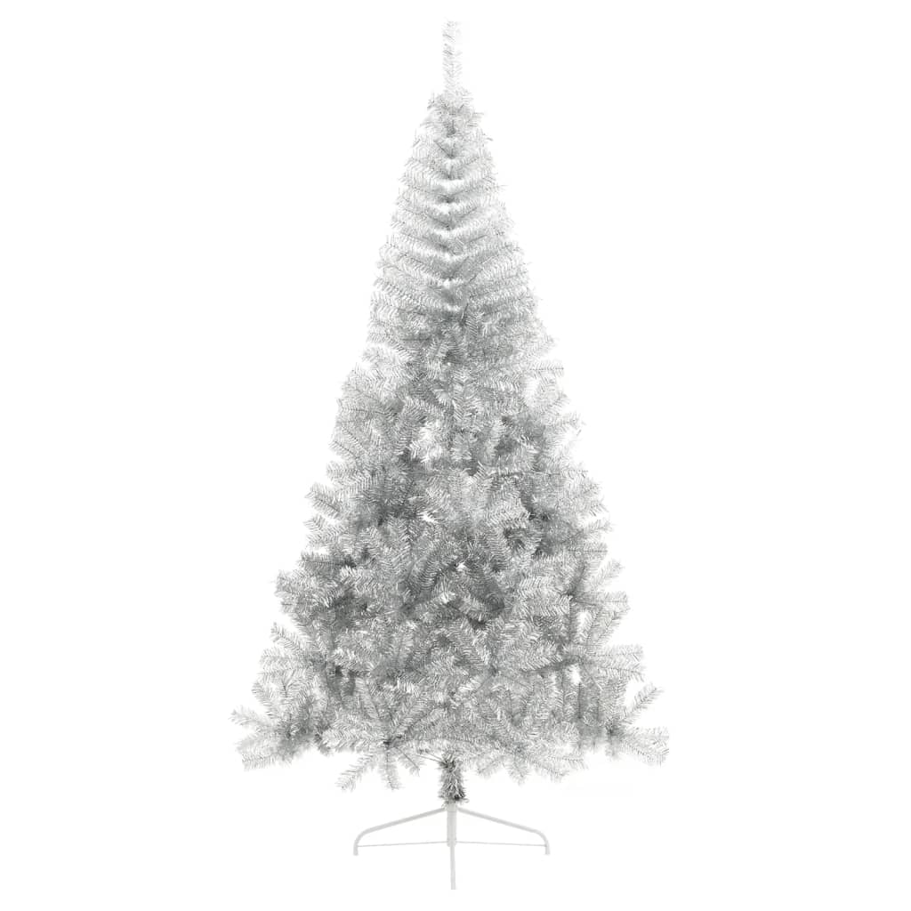 Albero Di Natale A Metà Con Supporto Argento 240 Cm Pet - Image 5