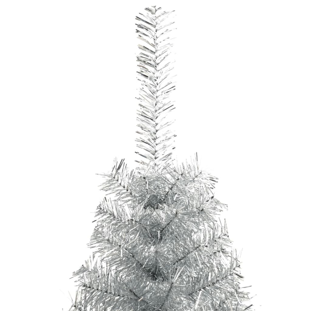Albero Di Natale A Metà Con Supporto Argento 240 Cm Pet - Image 3