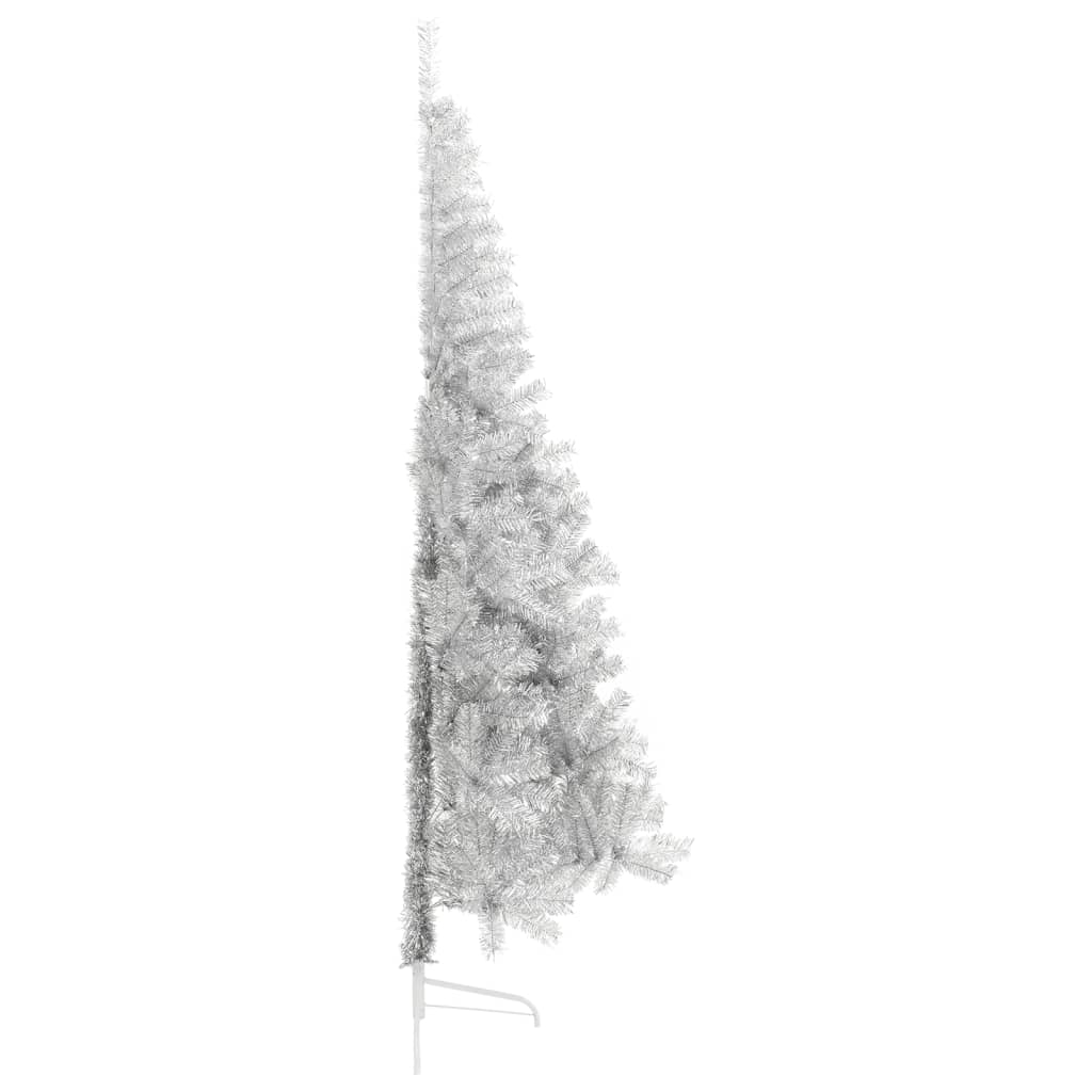 Albero Di Natale A Metà Con Supporto Argento 240 Cm Pet - Image 6