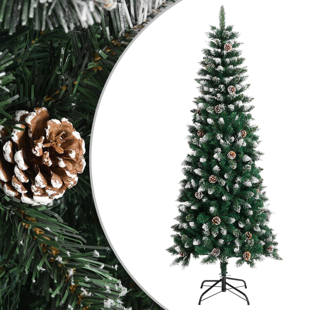 Albero Di Natale Artificiale Con Base Verde 210 Cm Pvc - Image 4