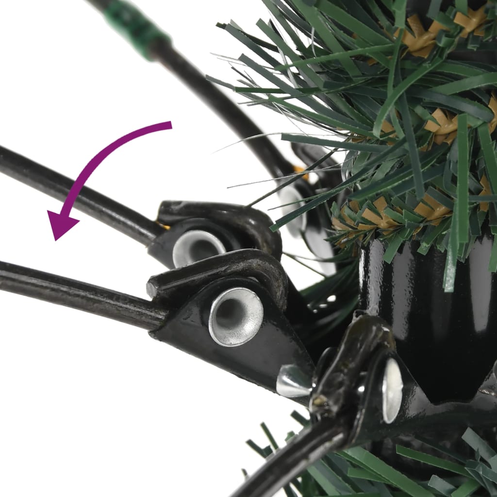 Albero Di Natale Artificiale Con Base Verde 210 Cm Pvc - Image 2
