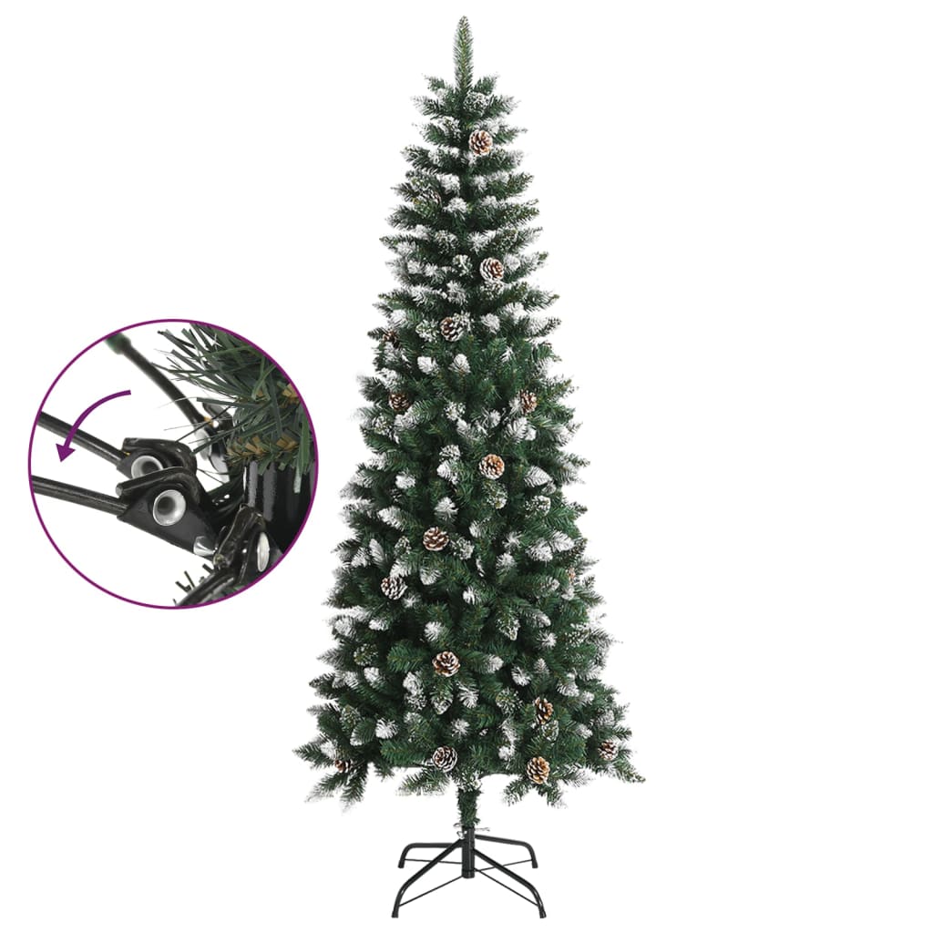 Albero Di Natale Artificiale Con Base Verde 210 Cm Pvc - Image 5
