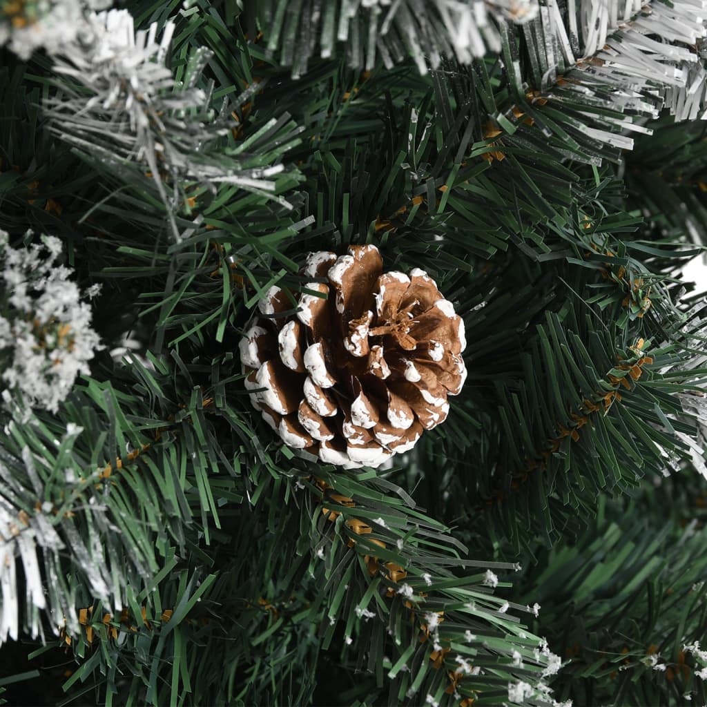 Albero Di Natale Artificiale Con Base Verde 210 Cm Pvc - Image 3