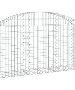 Cesto Gabbione Ad Arco 150x30x80/100 Cm Ferro Zincato