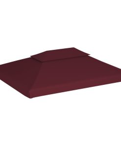 Copertura Superiore Per Gazebo A 2 Strati 310g/m² 4x3m Bordeaux