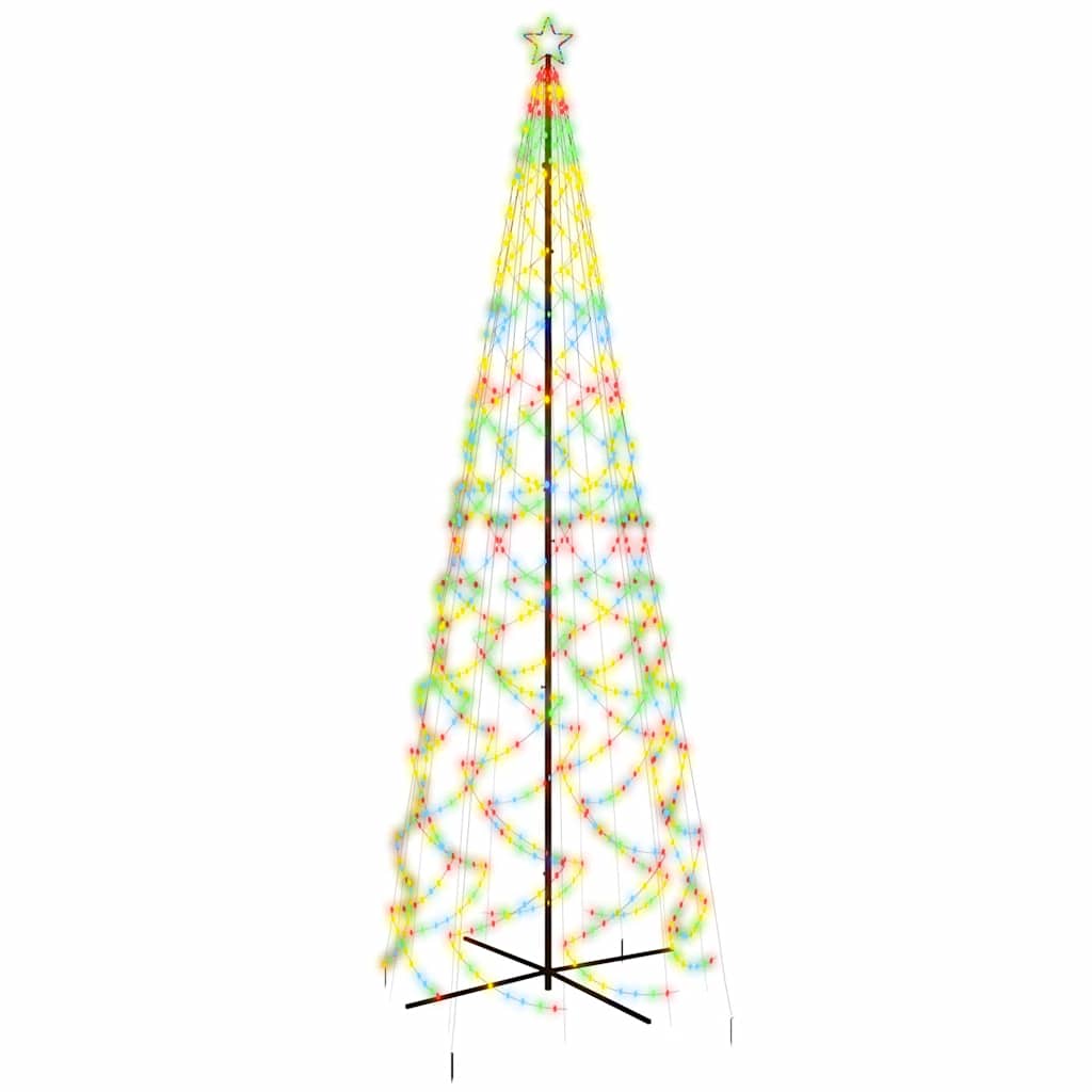 Albero Di Natale A Cono Colorato 1400 Led 160x500 cm