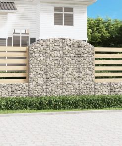 Cesto Gabbione Ad Arco 200x50x180/200 Cm Ferro Zincato