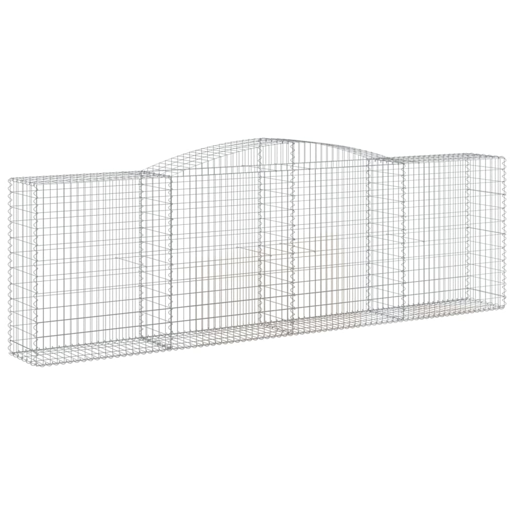 Cesto Gabbione Ad Arco 400x50x120/140 Cm Ferro Zincato