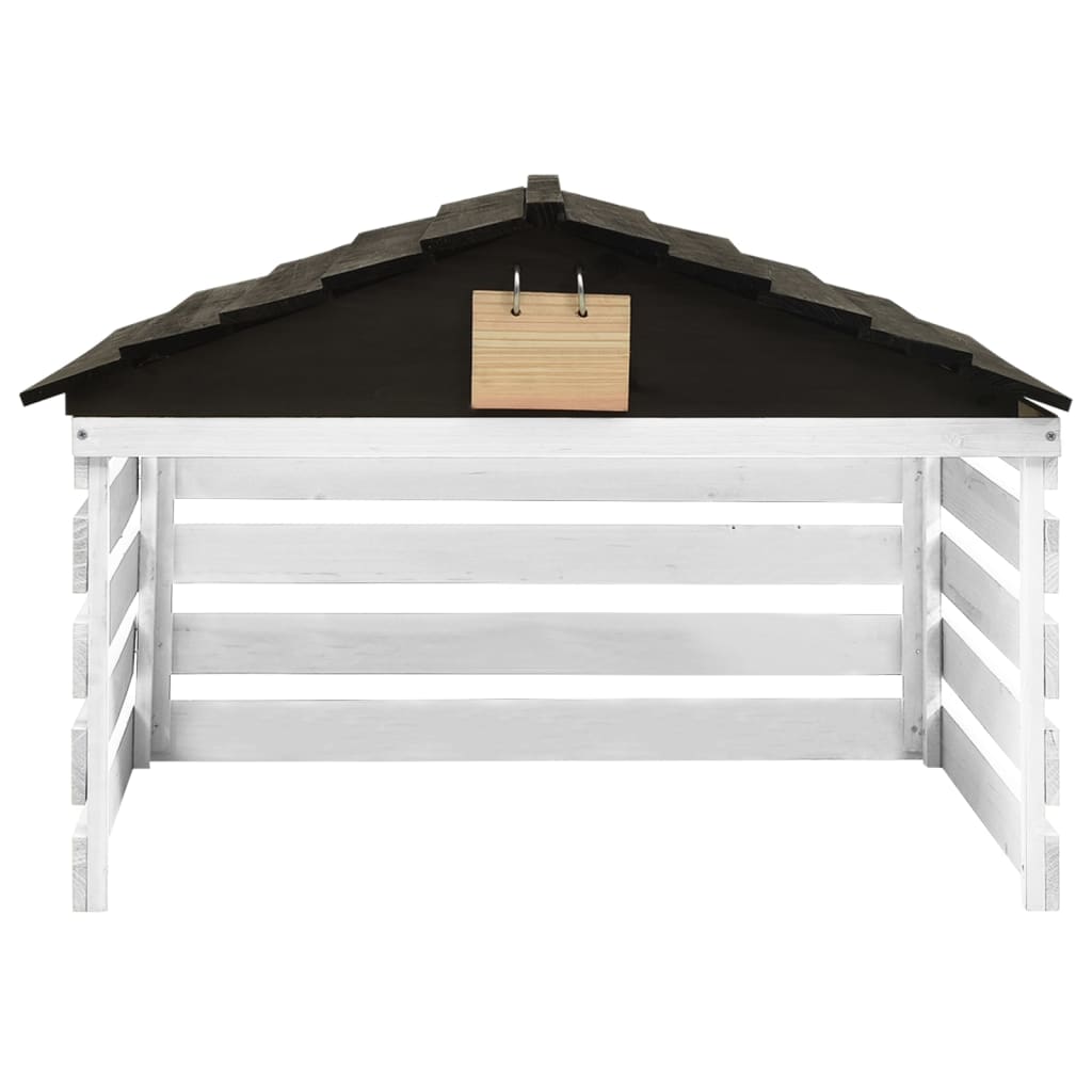 Casetta Per Tosaerba Robotizzato Nero E Bianco 78x74x54cm Abete - Image 5
