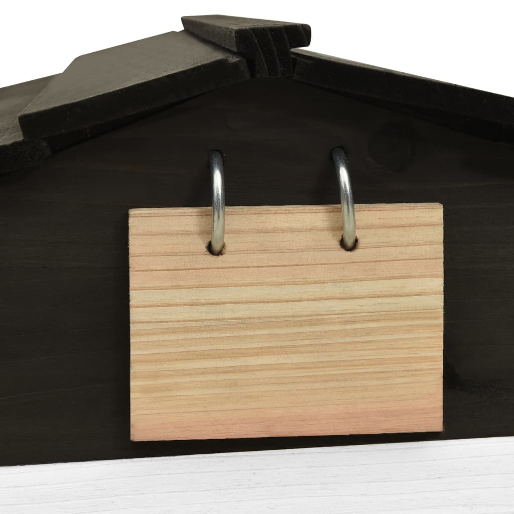 Casetta Per Tosaerba Robotizzato Nero E Bianco 78x74x54cm Abete