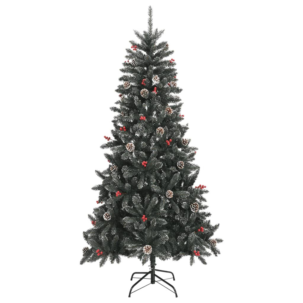 Albero Di Natale Artificiale Con Base Verde 210 Cm Pvc - Image 2