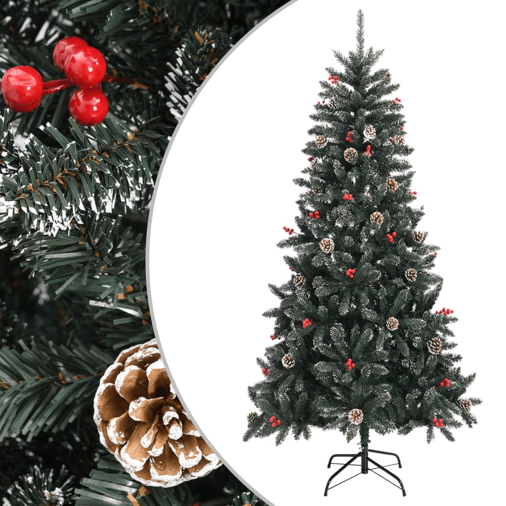 Albero Di Natale Artificiale Con Base Verde 210 Cm Pvc - Image 6