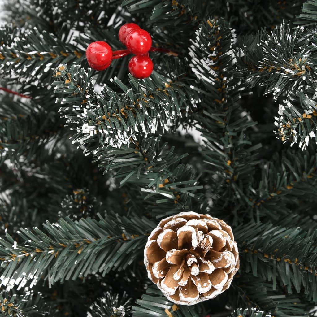 Albero Di Natale Artificiale Con Base Verde 210 Cm Pvc - Image 5