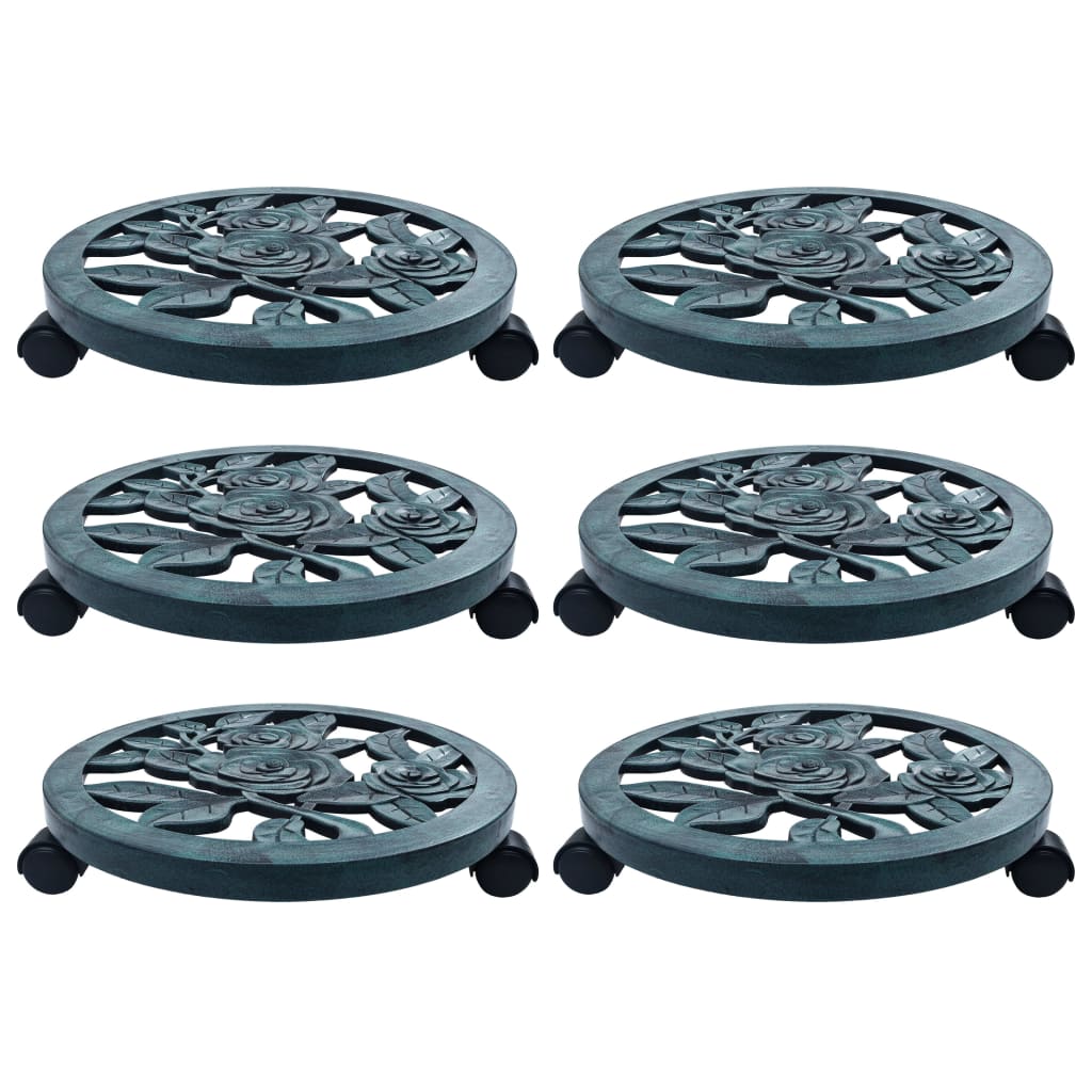 Carrelli Portavasi 6 Pz Verdi 38 Cm In Plastica - Image 5