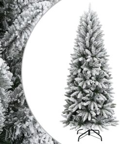 Albero Di Natale Artificiale Con Neve Floccata 180 Cm Pvc E pe