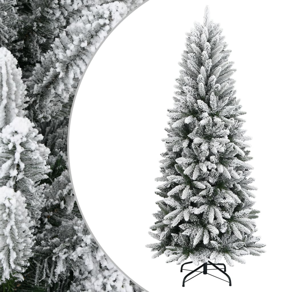 Albero Di Natale Artificiale Con Neve Floccata 180 Cm Pvc E pe
