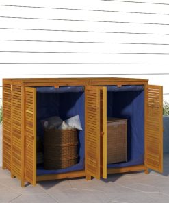 Contenitore Da Giardino 140x87x104 Cm Legno Massello Di Acacia