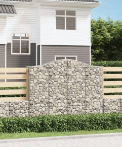 Cesto Gabbione Ad Arco 200x50x160/180 Cm Ferro Zincato