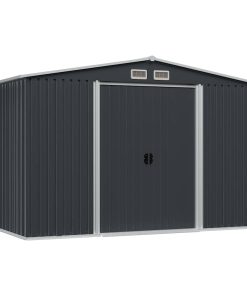 Capanno Per Attrezzi Antracite In Acciaio 257x205x178 cm