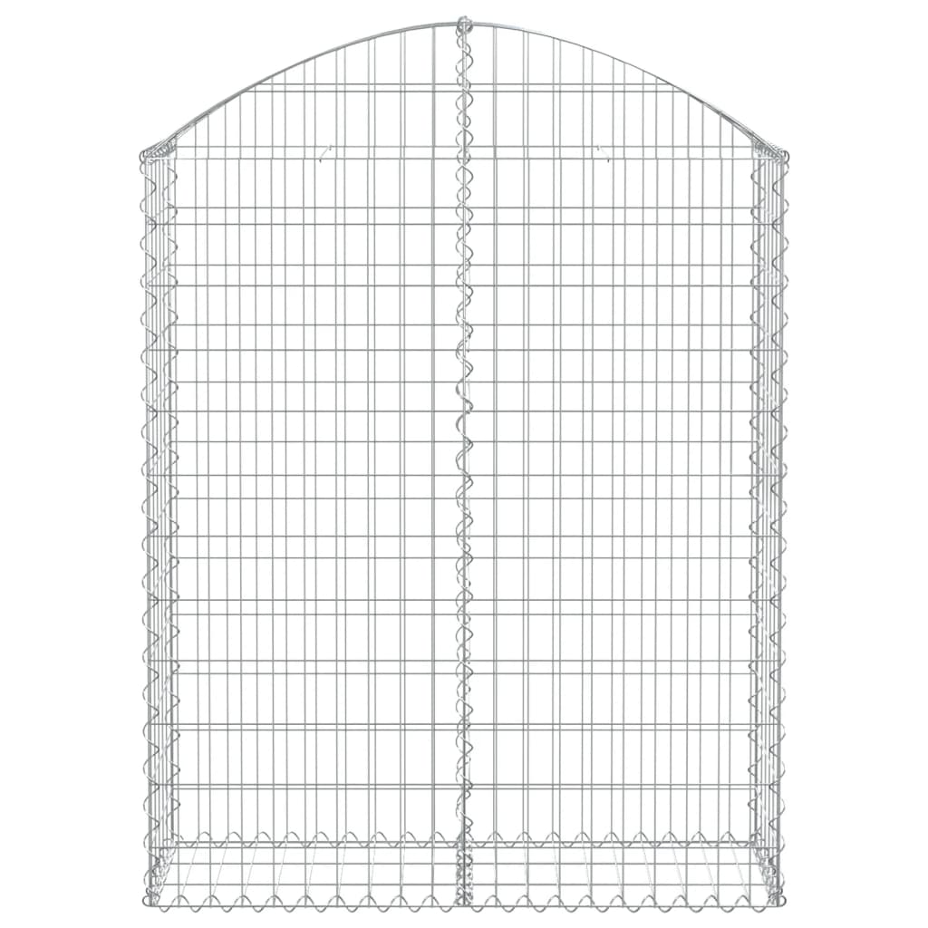 Cesto Gabbione Ad Arco 100x30x120/140 Cm Ferro Zincato