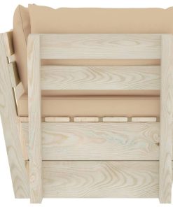 Divano Angolare Da Giardino Su Pallet E Cuscini Legno Di Abete