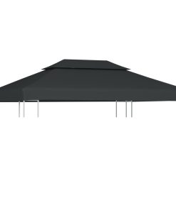 Copertura Superiore Per Gazebo A 2 Strati 310g/m²4x3m Antracite