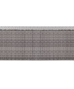 Baule Da Giardino Grigio 120x50x60 Cm In Polyrattan