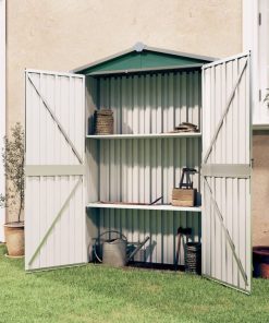 Capanno Da Giardino Verde 116x45x175 Cm In Acciaio Zincato